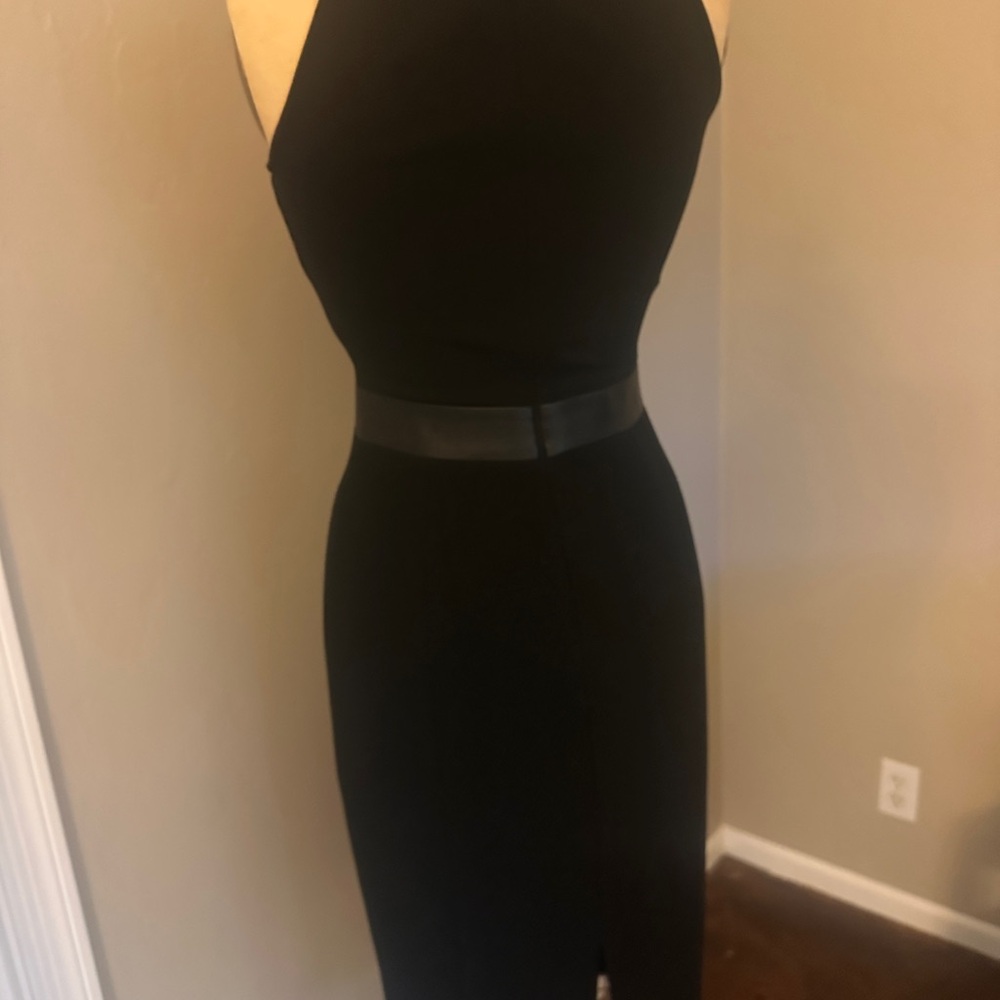 EUC Michael Kors Collection Black Halter Dress with Choker Collar - Picture 6 of 14